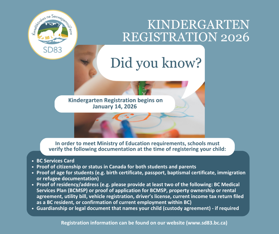 Kindergarten Registration for September 2026